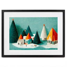 Paper Village Framed Art Print Paper Village Framed Art Print wall art product Treechild
