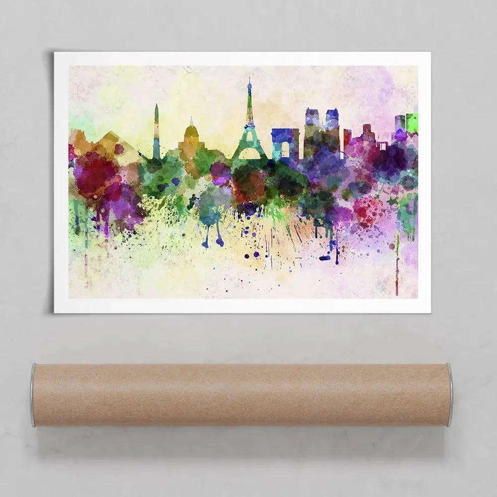 Paris Skyline Art Print Paris Skyline Art Print wall art product Cristina Romero Palma / Shutterstock