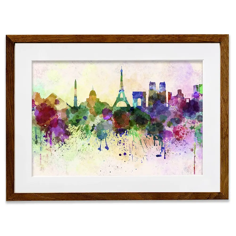 Paris Skyline Framed Art Print Paris Skyline Framed Art Print wall art product Cristina Romero Palma / Shutterstock