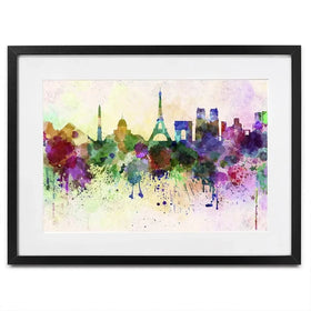 Paris Skyline Framed Art Print Paris Skyline Framed Art Print wall art product Cristina Romero Palma / Shutterstock