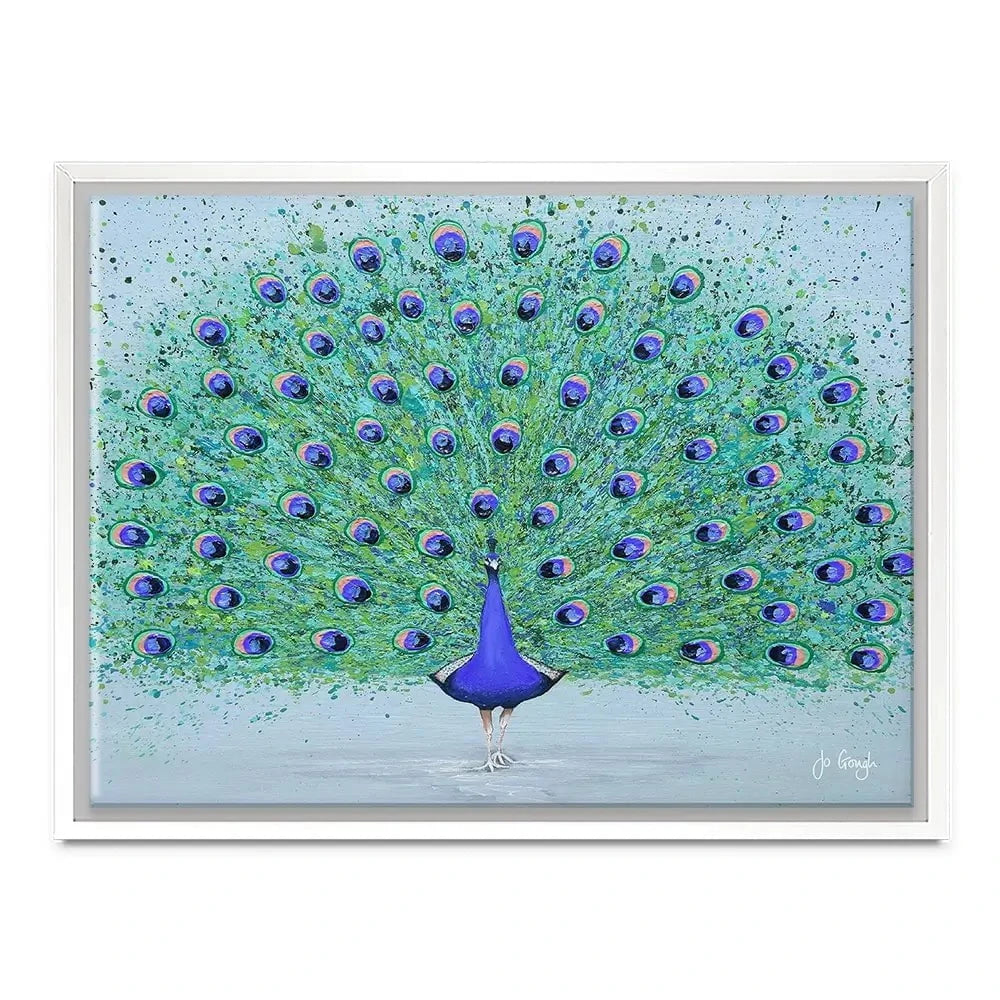 Parker The Peacock Canvas Print Parker The Peacock Canvas Print wall art product Jo Gough