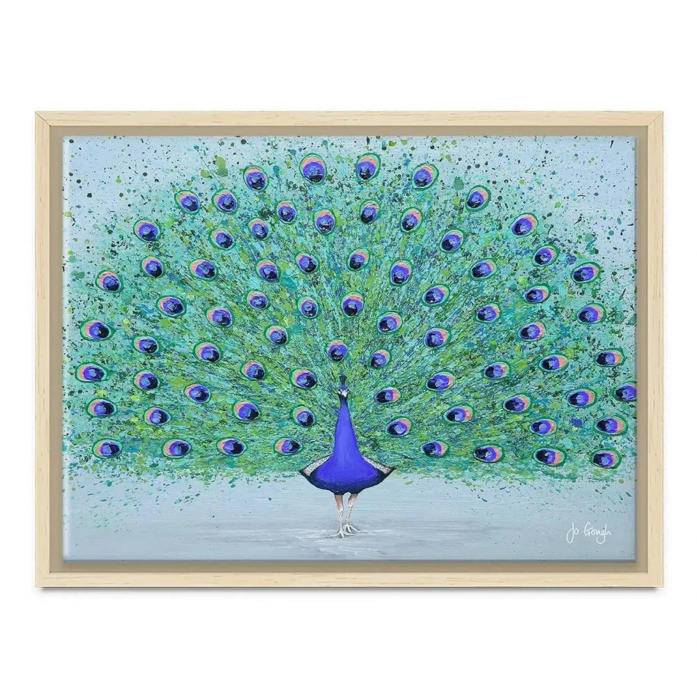 Parker The Peacock Canvas Print Parker The Peacock Canvas Print wall art product Jo Gough
