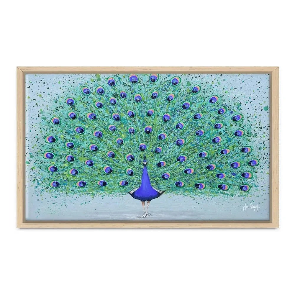 Parker The Peacock Canvas Print Parker The Peacock Canvas Print wall art product Jo Gough