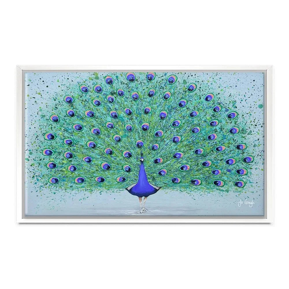 Parker The Peacock Canvas Print Parker The Peacock Canvas Print wall art product Jo Gough