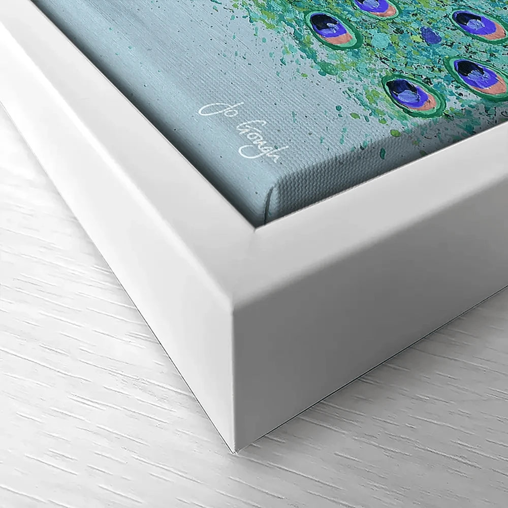 Parker The Peacock Canvas Print Parker The Peacock Canvas Print wall art product Jo Gough
