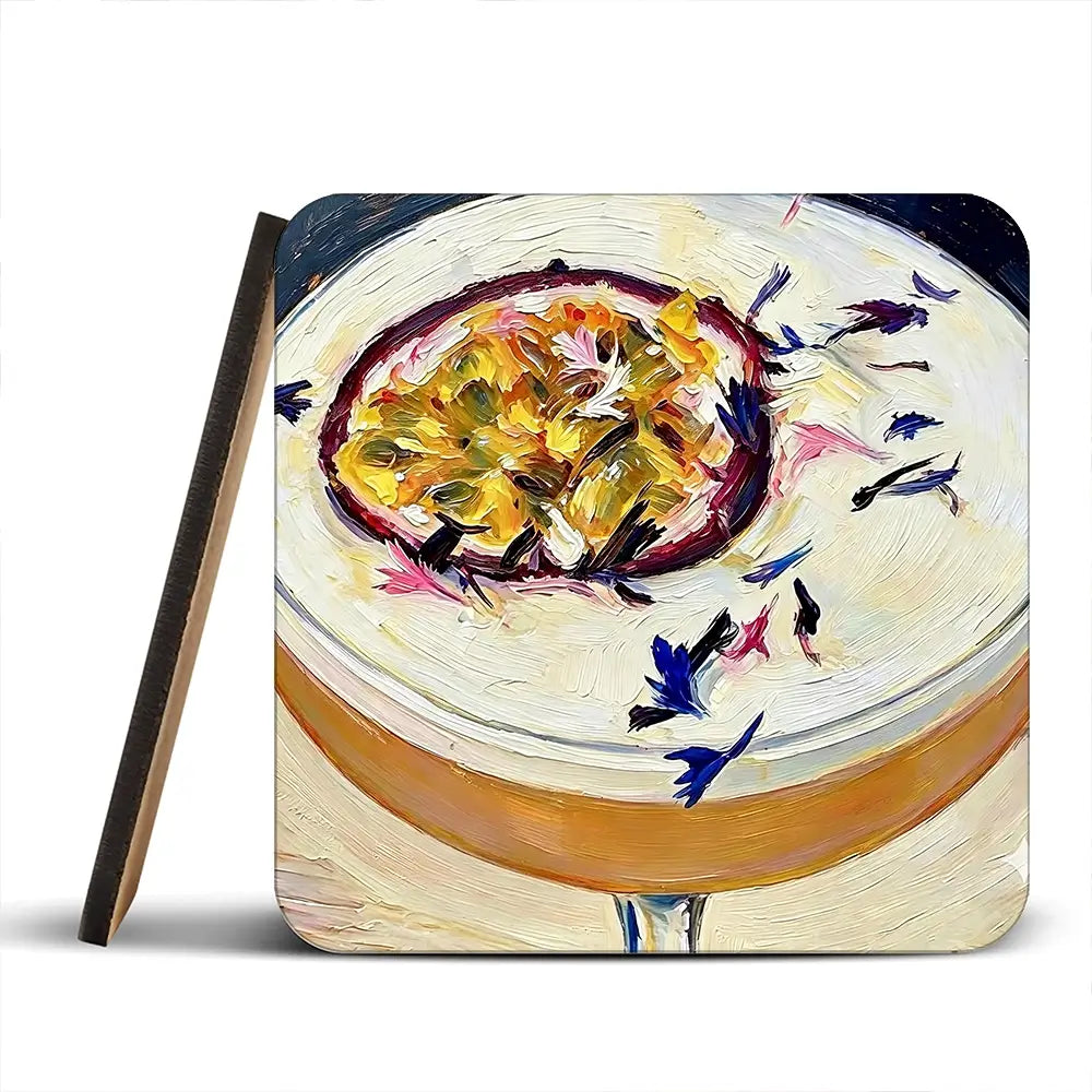 Passionfruit Daiquiri Cocktail Coaster Set Passionfruit Daiquiri Cocktail Coaster Set wall art product David Alexander Elder