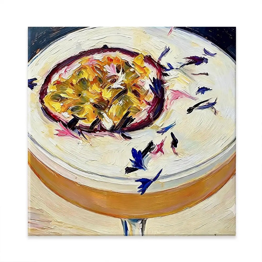 Passionfruit Daiquiri Cocktail Square Canvas Print Passionfruit Daiquiri Cocktail Square Canvas Print wall art product David Alexander Elder