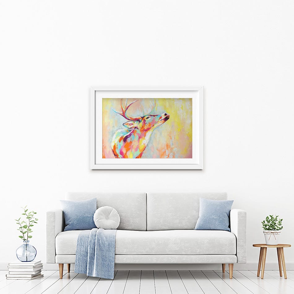 Pastel Deer Framed Art Print wall art product Mari Dein / Shutterstock