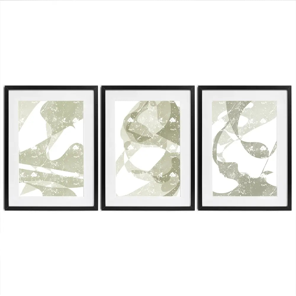 Pastel Green Framed Art Print Trio Pastel Green Framed Art Print Trio wall art product Yuli Saputra