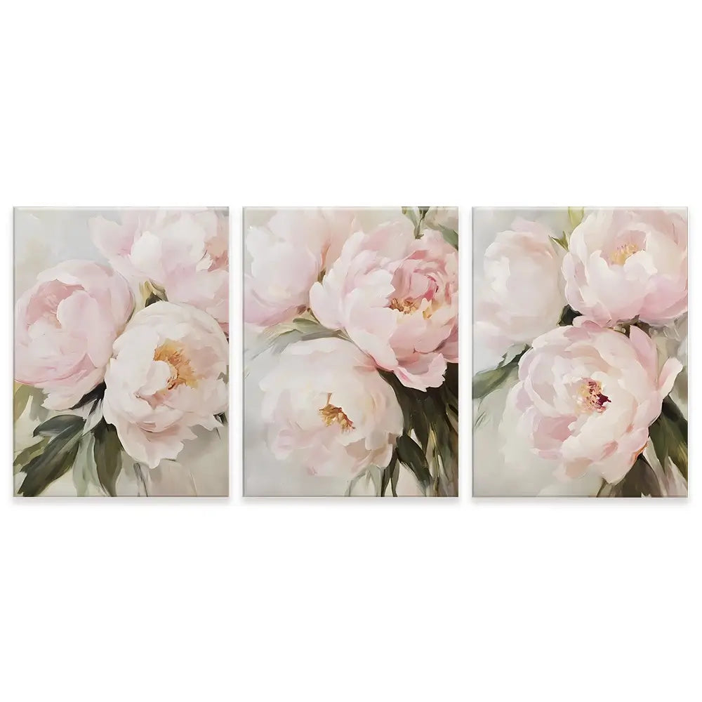 Pastel Pink Secret Trio Canvas Print Pastel Pink Secret Trio Canvas Print wall art product IAmHomeStudio