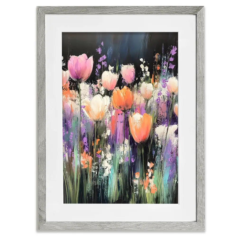 Pastel Tulips Framed Art Print Pastel Tulips Framed Art Print wall art product Creative Studio - Independent