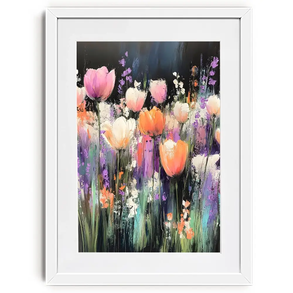 Pastel Tulips Framed Art Print Pastel Tulips Framed Art Print wall art product Creative Studio - Independent