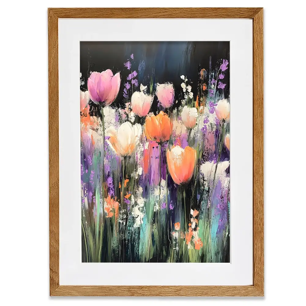 Pastel Tulips Framed Art Print Pastel Tulips Framed Art Print wall art product Creative Studio - Independent