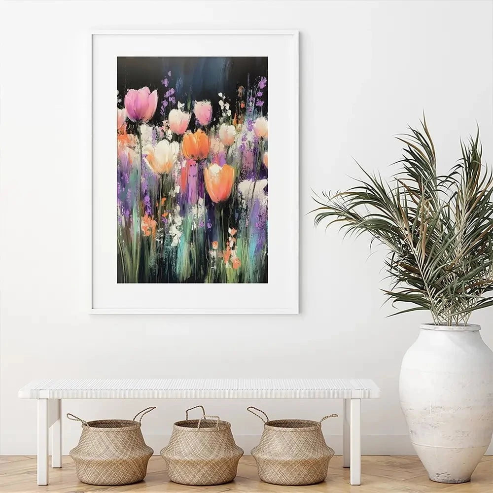 Pastel Tulips Framed Art Print Pastel Tulips Framed Art Print wall art product Creative Studio - Independent
