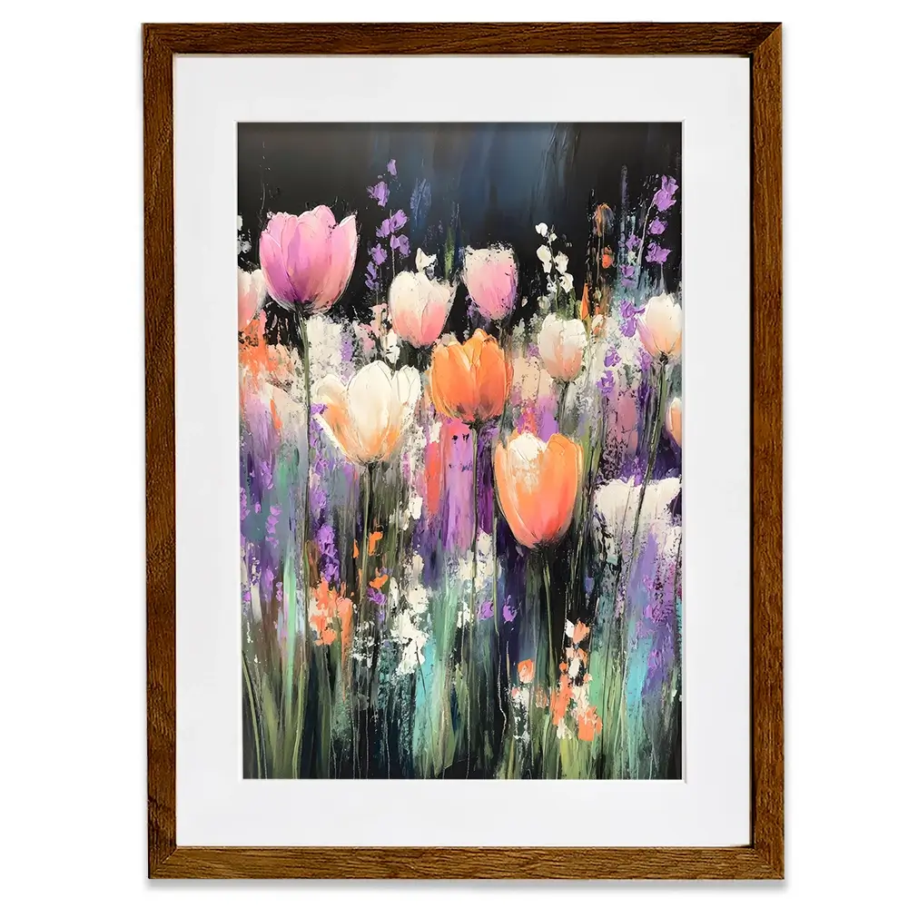 Pastel Tulips Framed Art Print Pastel Tulips Framed Art Print wall art product Creative Studio - Independent