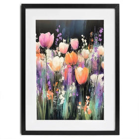 Pastel Tulips Framed Art Print Pastel Tulips Framed Art Print wall art product Creative Studio - Independent