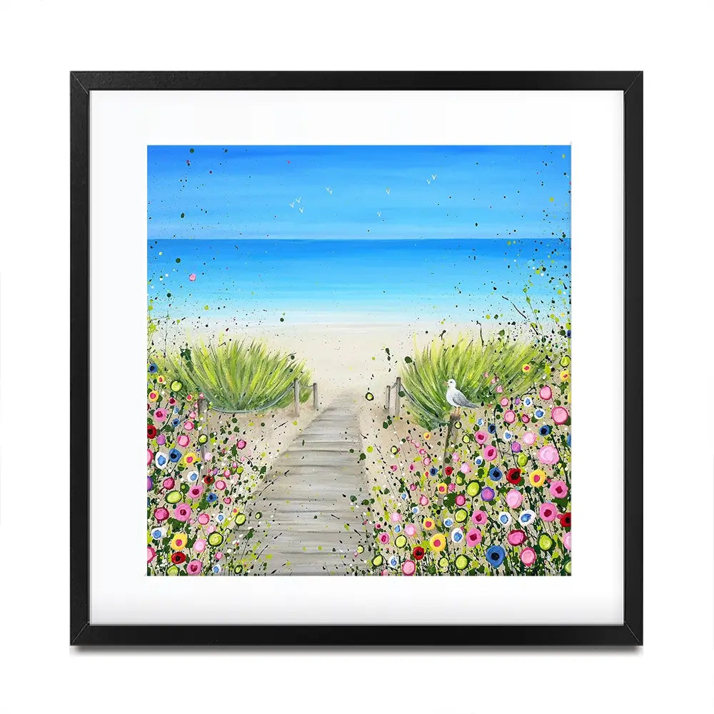 Pathway To Paradise Square Framed Art Print Pathway To Paradise Square Framed Art Print wall art product Jo Gough