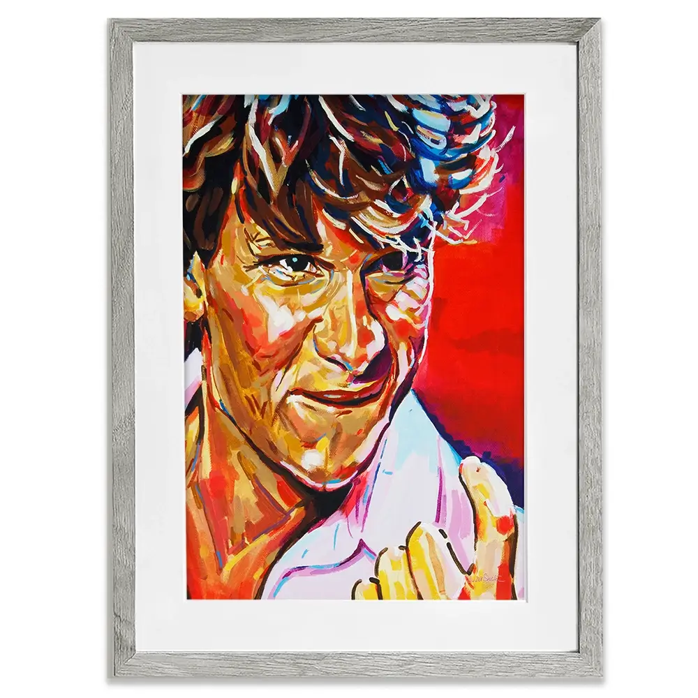 Patrick Swayze Framed Art Print Patrick Swayze Framed Art Print wall art product Juliet Stockton
