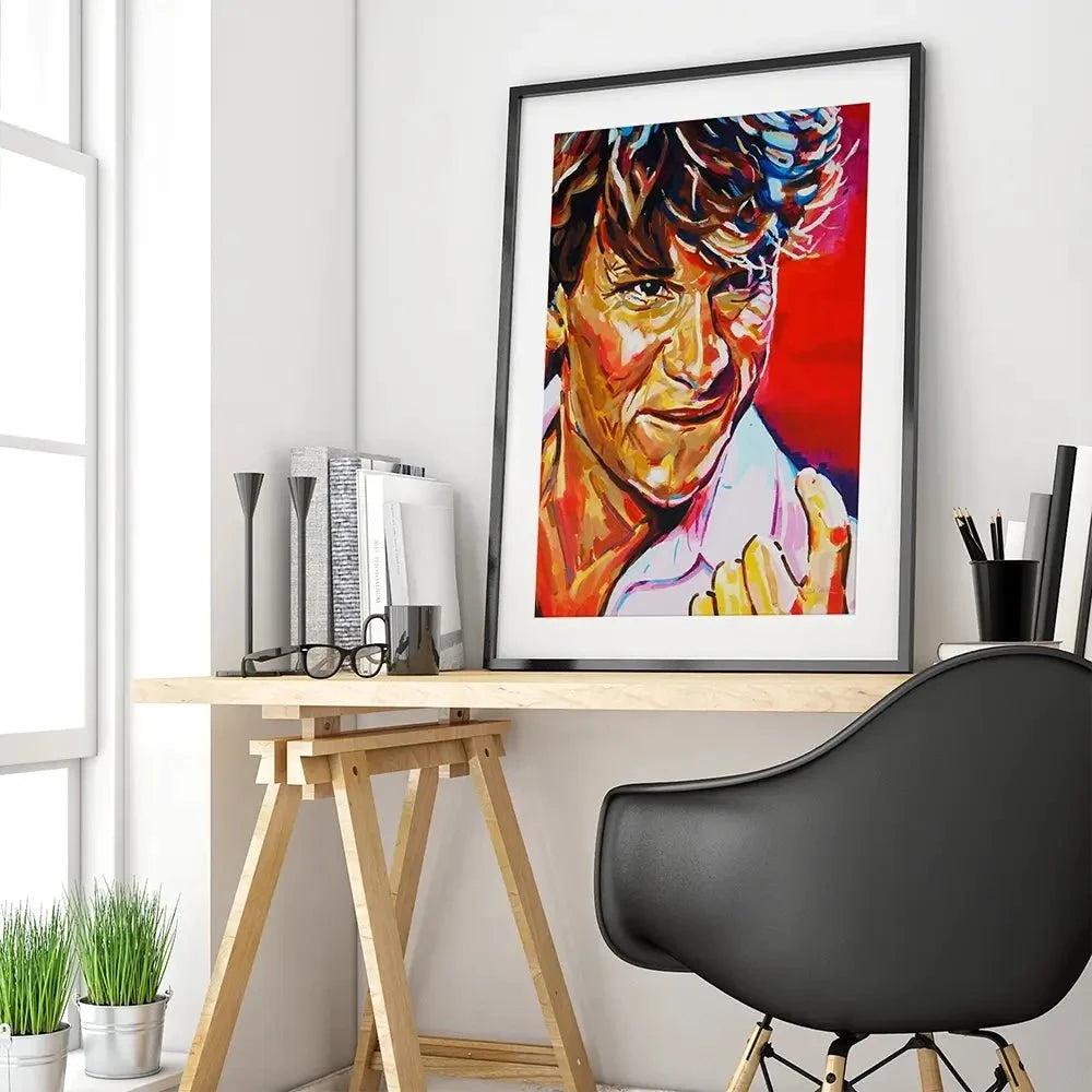 Patrick Swayze Framed Art Print Patrick Swayze Framed Art Print wall art product Juliet Stockton