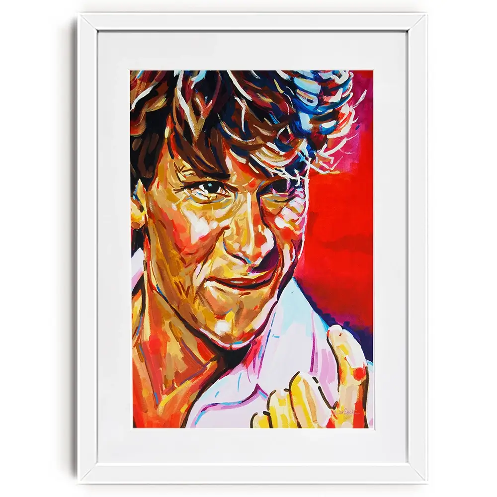 Patrick Swayze Framed Art Print Patrick Swayze Framed Art Print wall art product Juliet Stockton
