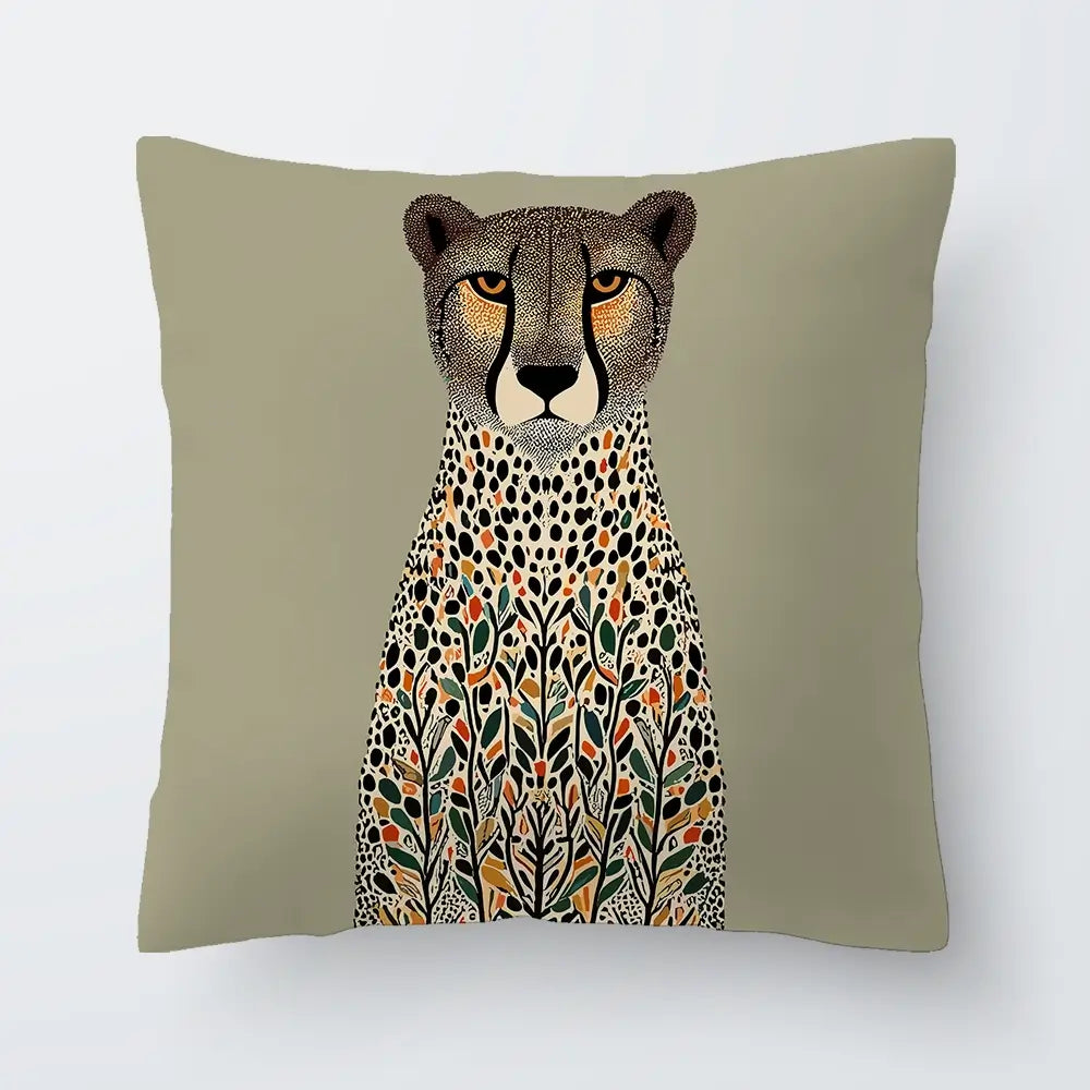 Patterned Cheetah Cushion Patterned Cheetah Cushion wall art product P & M Print Gallery