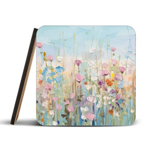 Peaceful Wildflowers Coaster Set Peaceful Wildflowers Coaster Set | Peaceful Wildflowers Art Coasters wall art product Gina Kelly - Independent
