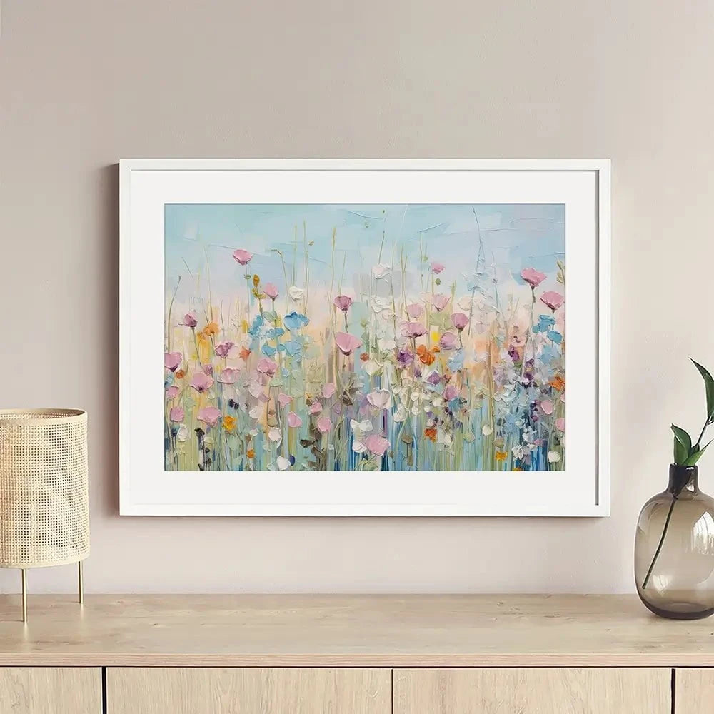 Peaceful Wildflowers Framed Art Print Peaceful Wildflowers Framed Art Print wall art product Gina Kelly - Independent