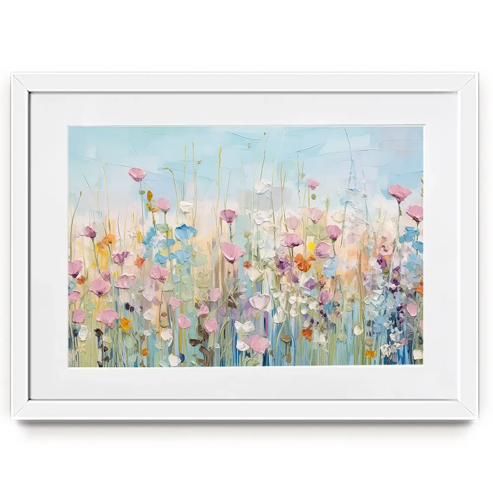 Peaceful Wildflowers Framed Art Print Peaceful Wildflowers Framed Art Print wall art product Gina Kelly - Independent