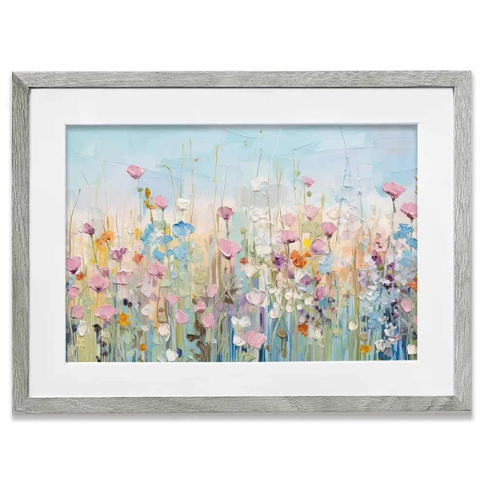Peaceful Wildflowers Framed Art Print Peaceful Wildflowers Framed Art Print wall art product Gina Kelly - Independent