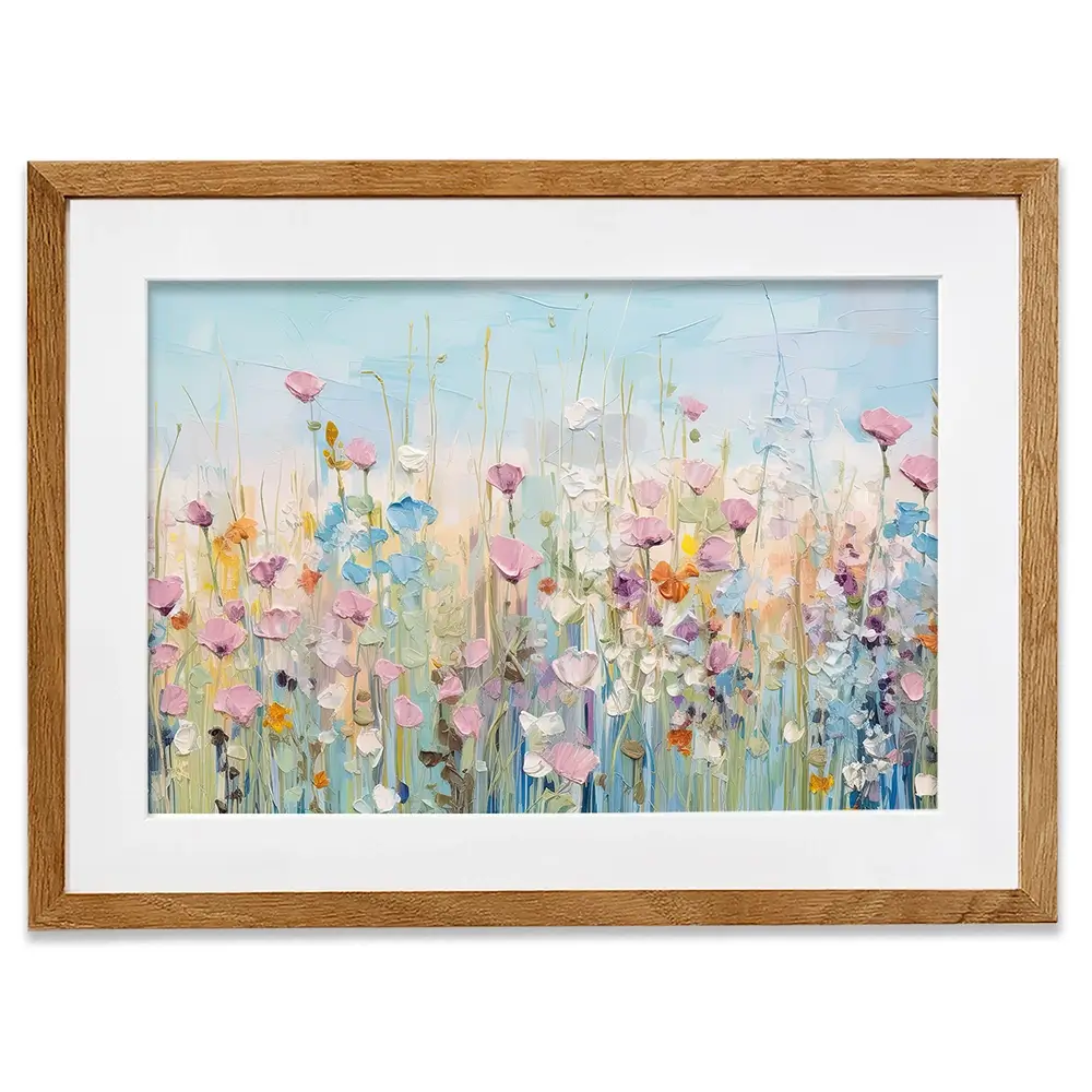 Peaceful Wildflowers Framed Art Print Peaceful Wildflowers Framed Art Print wall art product Gina Kelly - Independent