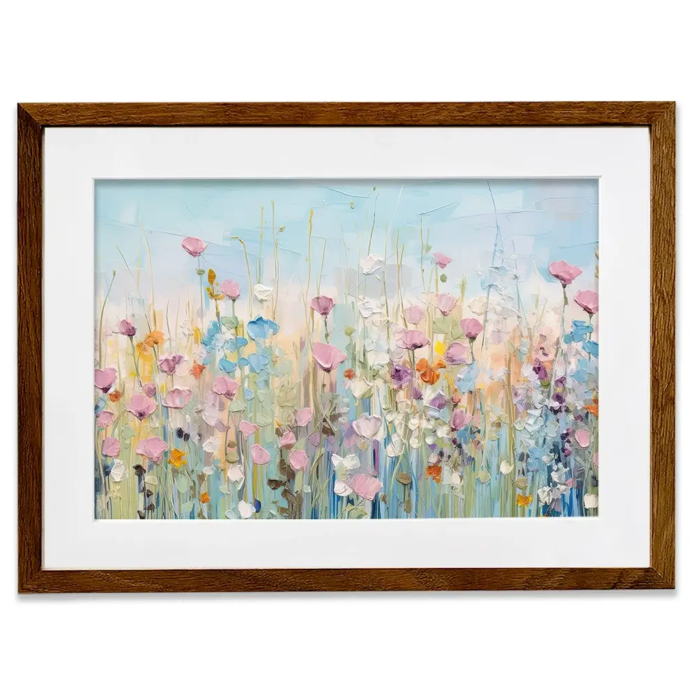 Peaceful Wildflowers Framed Art Print Peaceful Wildflowers Framed Art Print wall art product Gina Kelly - Independent