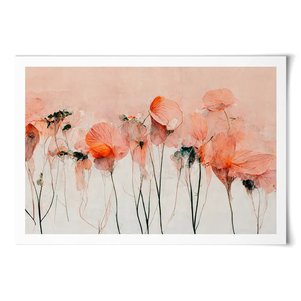 Peach Poppy Art Print Peach Poppy Art Print wall art product Treechild