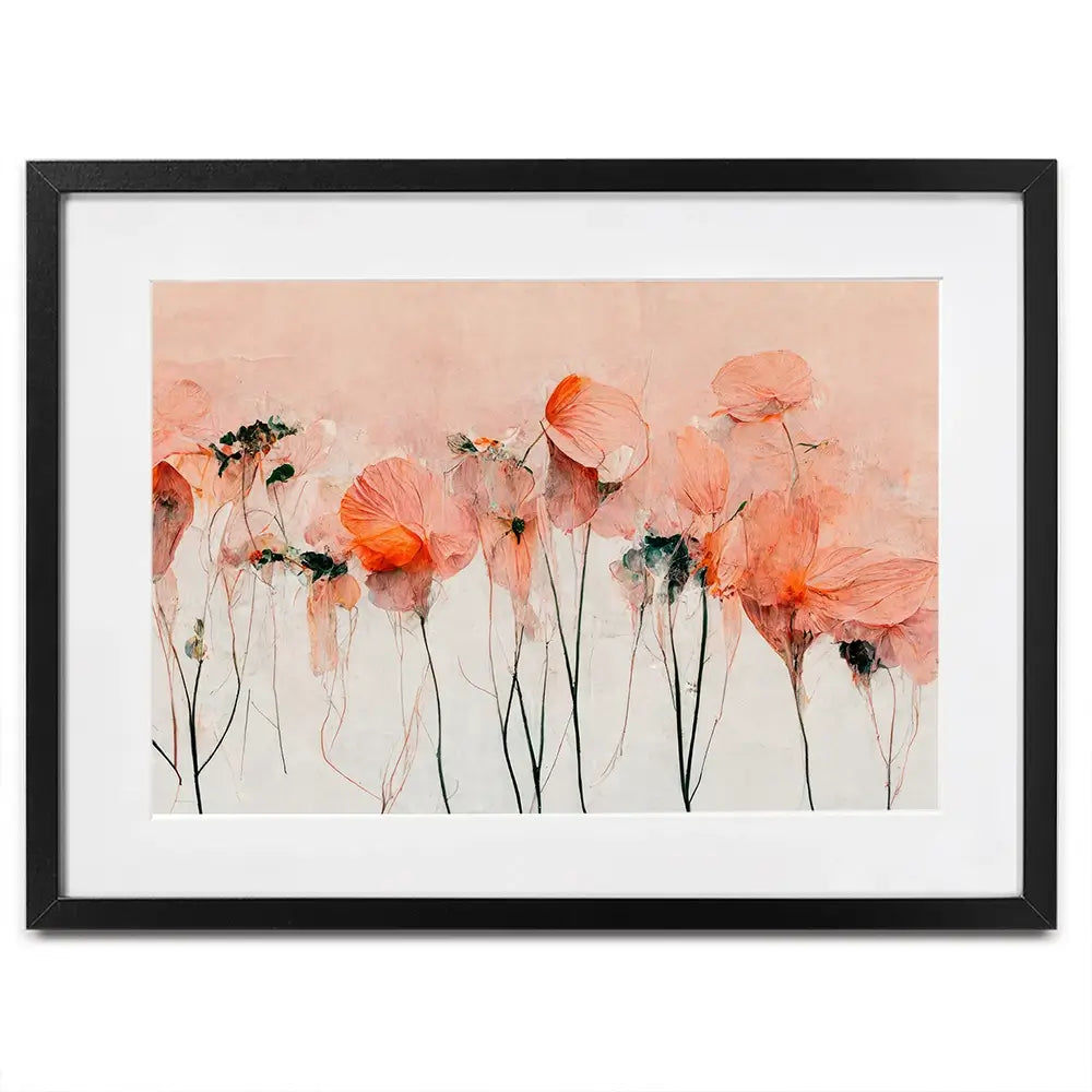 Peach Poppy Framed Art Print Peach Poppy Framed Art Print wall art product Treechild