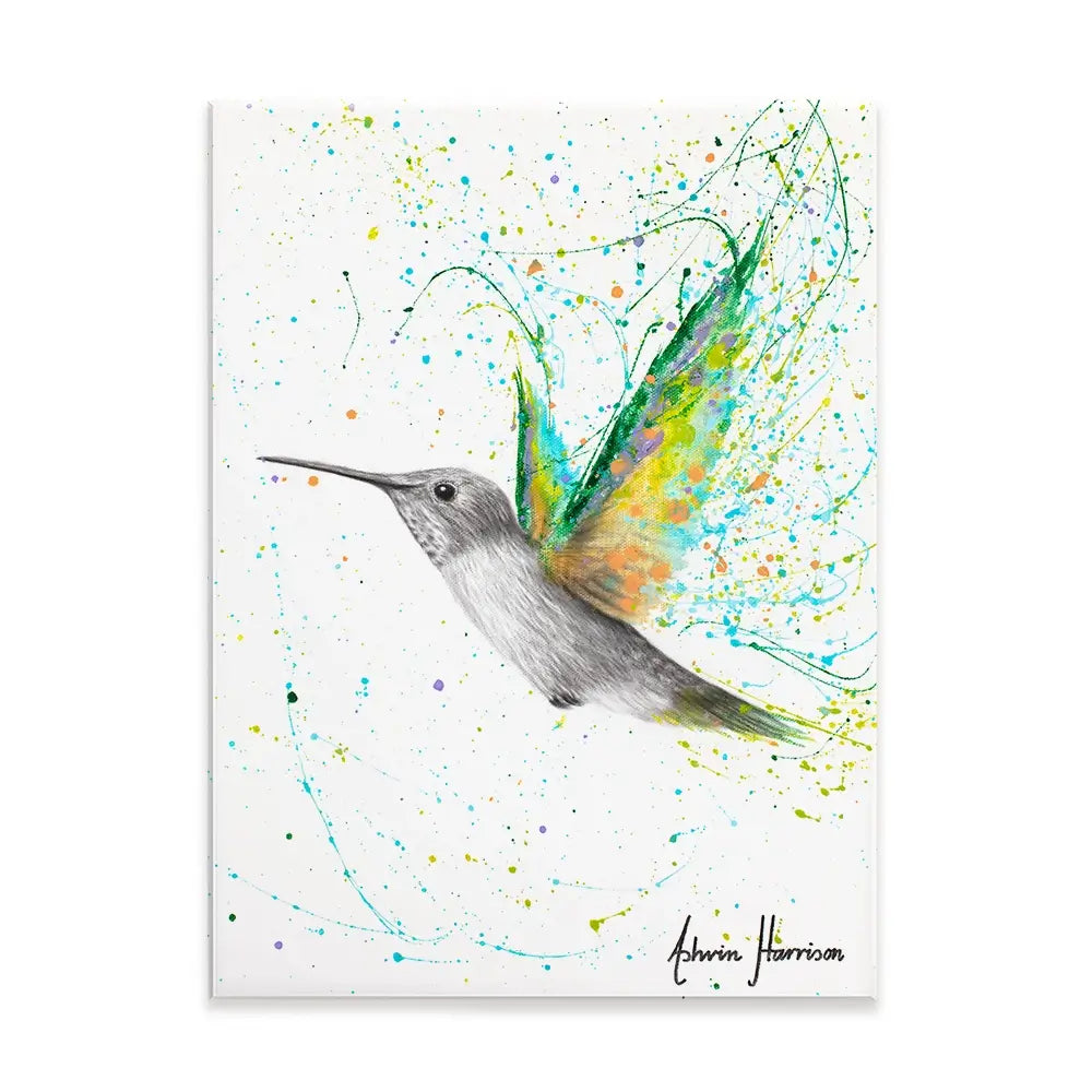 Peach Summer Hummingbird Canvas Print Peach Summer Hummingbird Canvas Print wall art product Ashvin Harrison