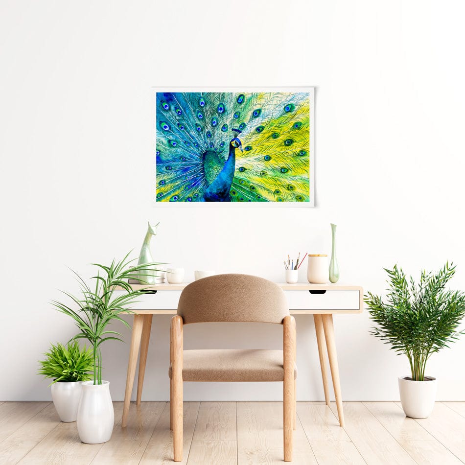 Peacock Power Art Print wall art product CYC / Shutterstock