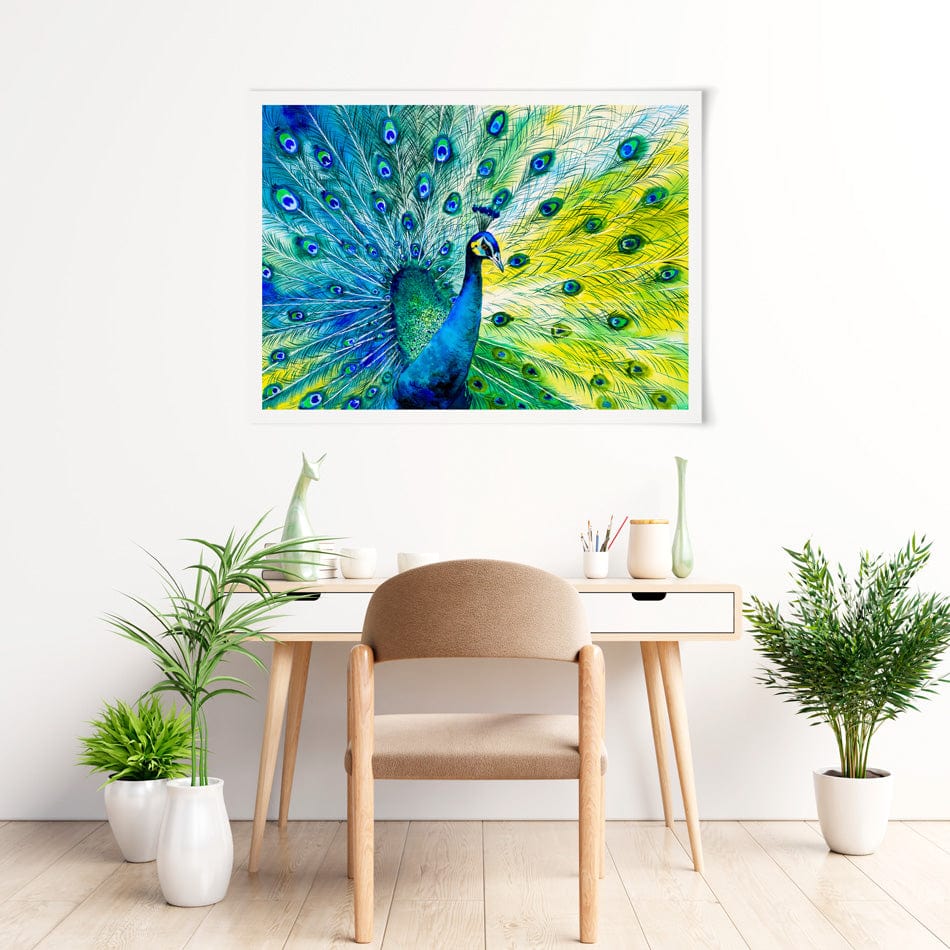 Peacock Power Art Print wall art product CYC / Shutterstock
