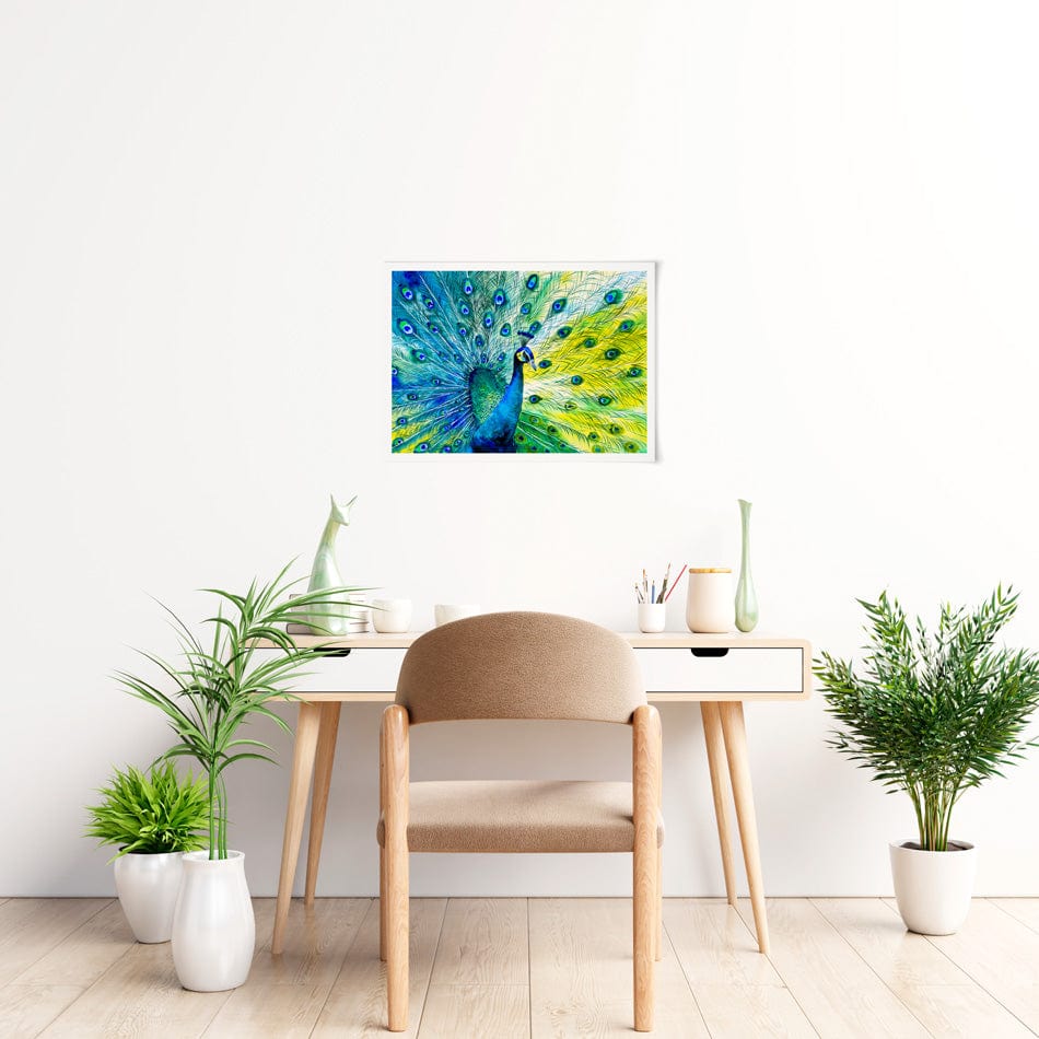 Peacock Power Art Print wall art product CYC / Shutterstock
