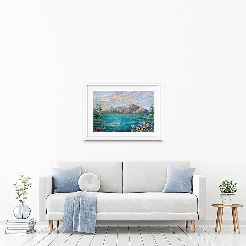 Peak Serenity Framed Art Print Peak Serenity Framed Art Print wall art product Nada Khatib