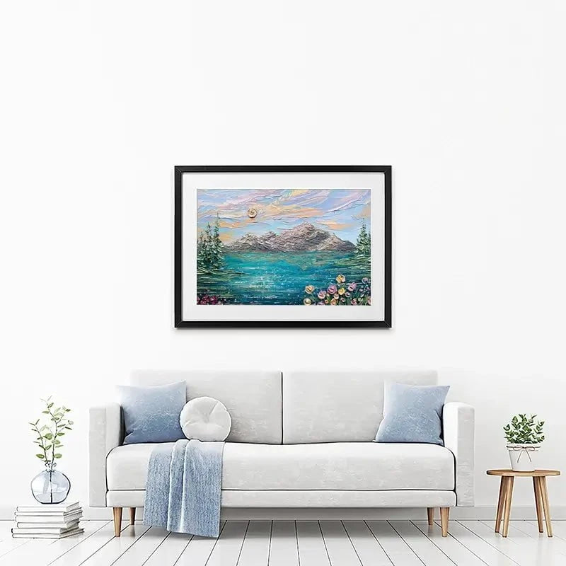 Peak Serenity Framed Art Print Peak Serenity Framed Art Print wall art product Nada Khatib