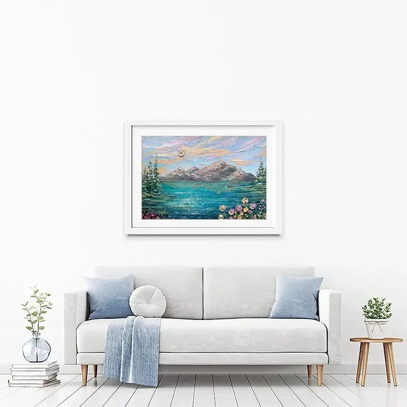 Peak Serenity Framed Art Print Peak Serenity Framed Art Print wall art product Nada Khatib