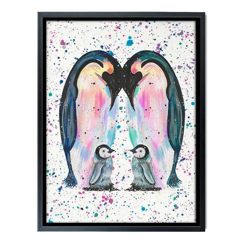 Penguin Family Canvas Print Penguin Family Canvas Print wall art product Emma LC Art