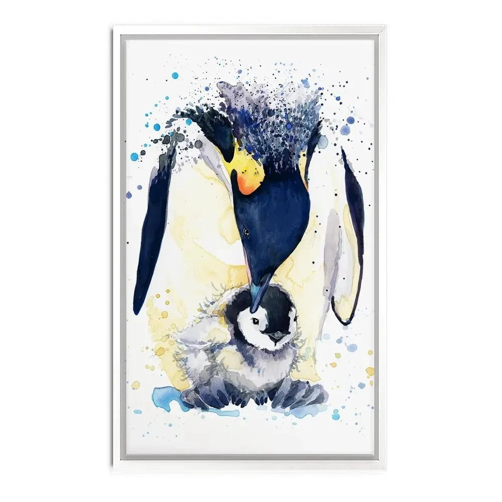 Penguin Paint Splash Canvas Print Penguin Paint Splash Canvas Print wall art product Faenkova Elena / Shutterstock