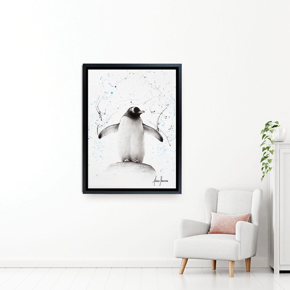 Penguin Parade Canvas Print wall art product Ashvin Harrison