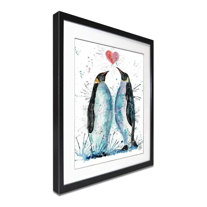 Penguins In Love Framed Art Print Penguins In Love Framed Art Print wall art product Jamie Taylor