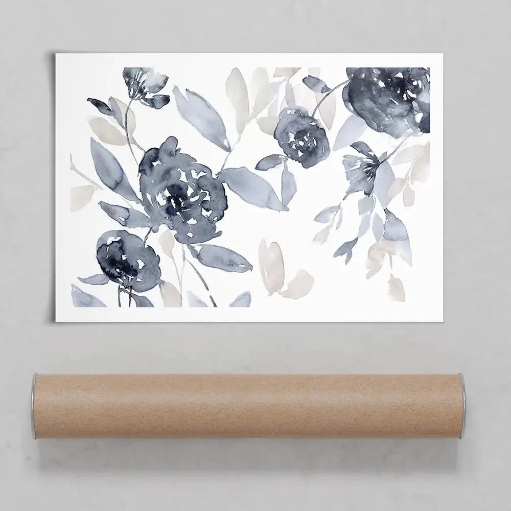 Peonies In Grey Art Print Peonies In Grey Art Print wall art product Jennifer Goldberger