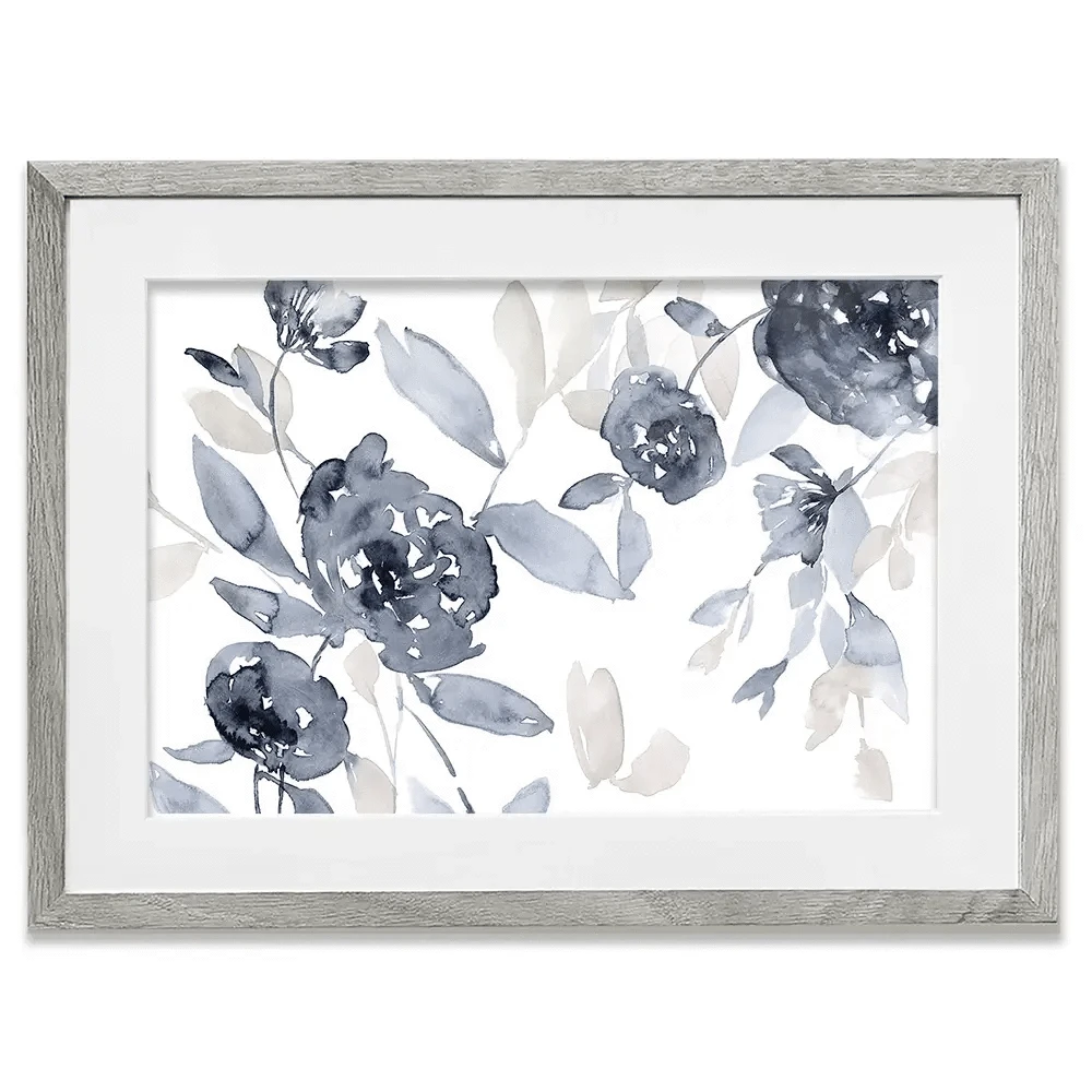 Peonies In Grey Framed Art Print Peonies In Grey Framed Art Print wall art product Jennifer Goldberger