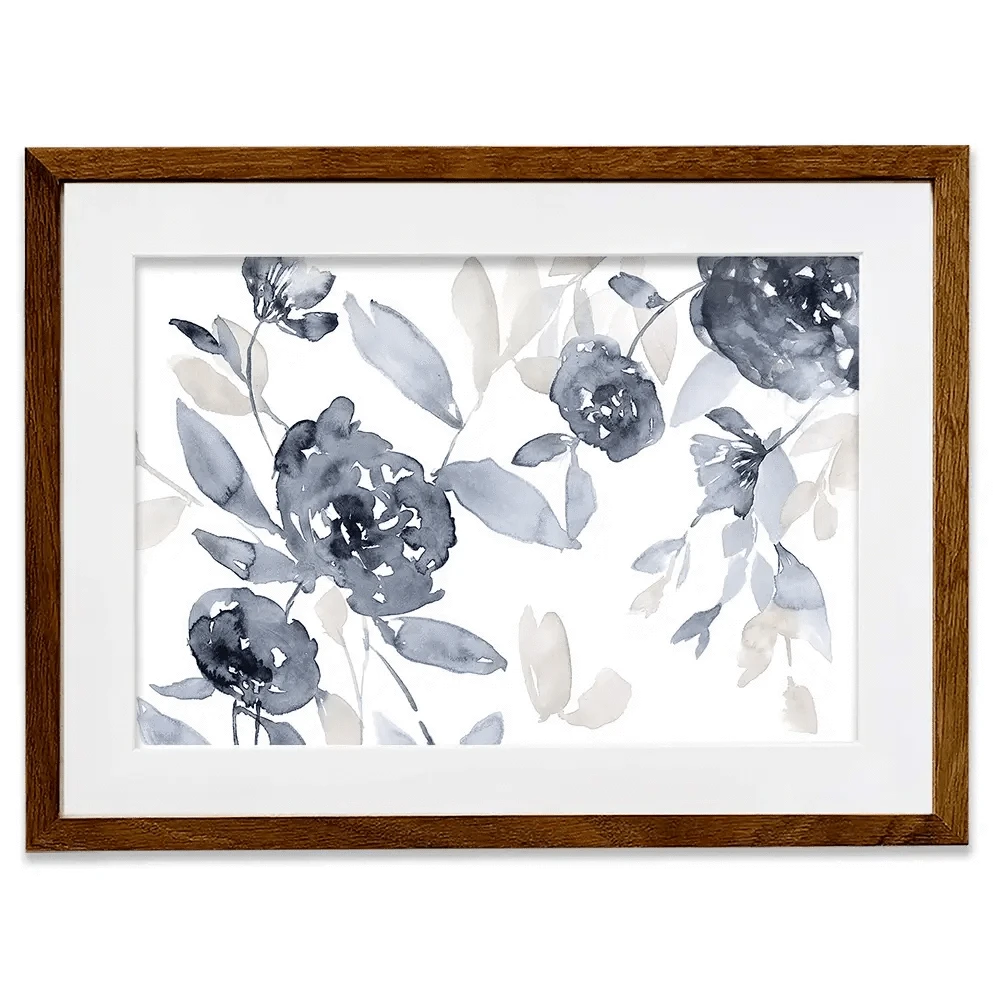 Peonies In Grey Framed Art Print Peonies In Grey Framed Art Print wall art product Jennifer Goldberger