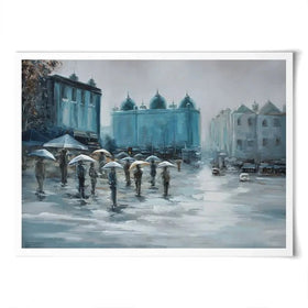 People In The Rain Art Print People In The Rain Art Print wall art product CHENYU ARTS / Shutterstock