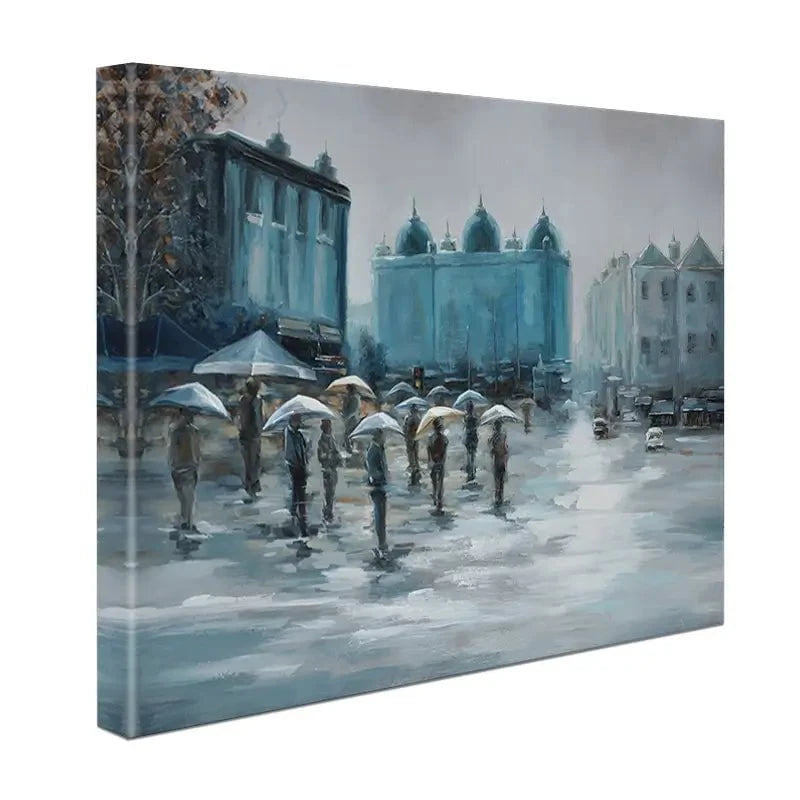 People In The Rain Canvas Print People In The Rain Canvas Print wall art product CHENYU ARTS / Shutterstock