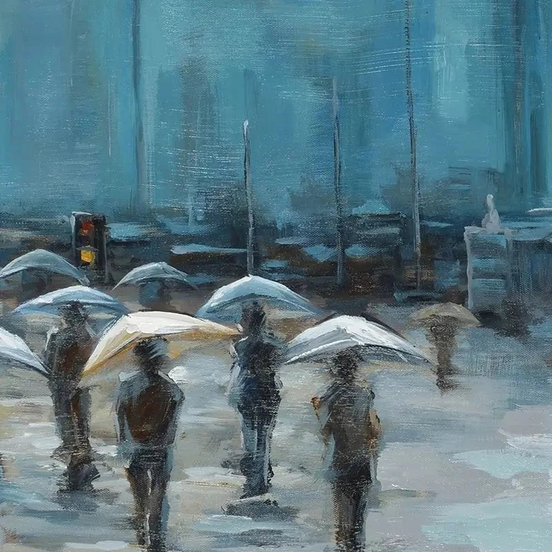 People In The Rain Canvas Print People In The Rain Canvas Print wall art product CHENYU ARTS / Shutterstock